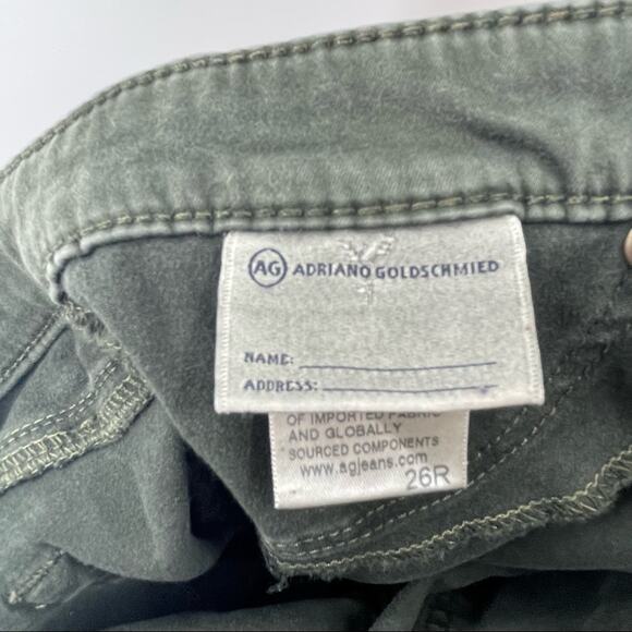 Adriano Goldschmied Khaki Army Green Boho Indie Skinny Jeans Size 26 Preppy - Picture 12 of 14